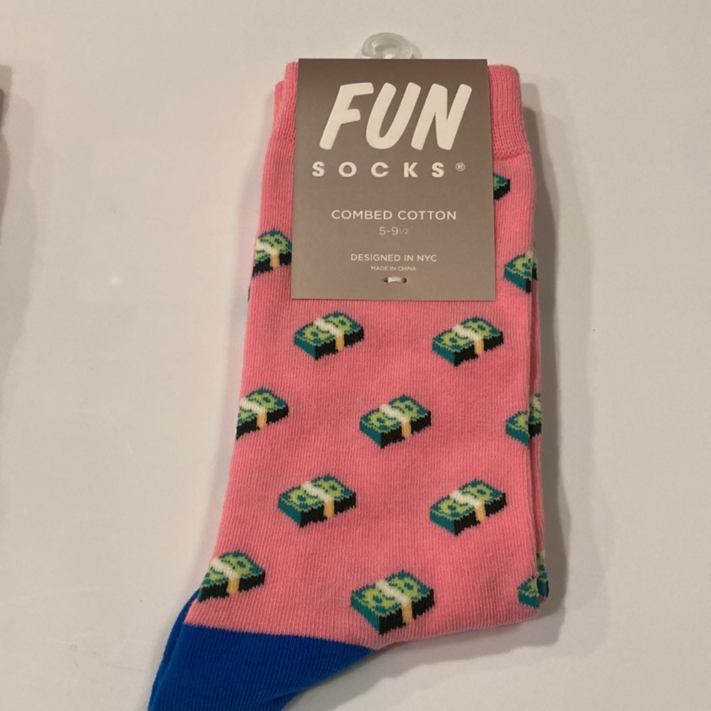 Women’s Pink Money Fun Socks